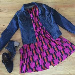 Vintage geometric print dress